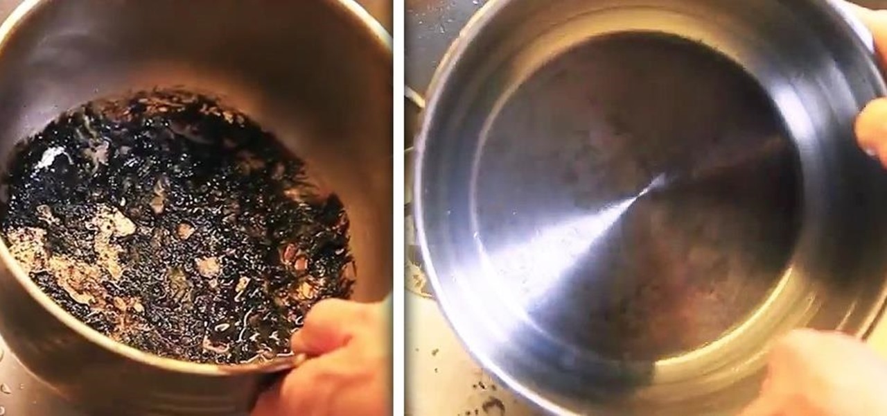how to get burnt food off pan