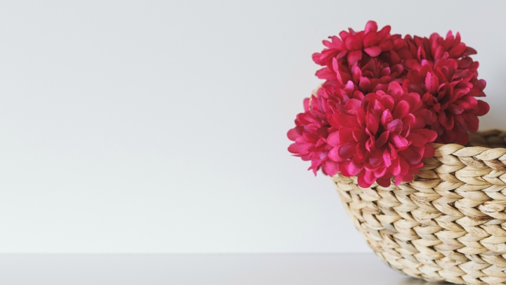 decorate with artificial flower