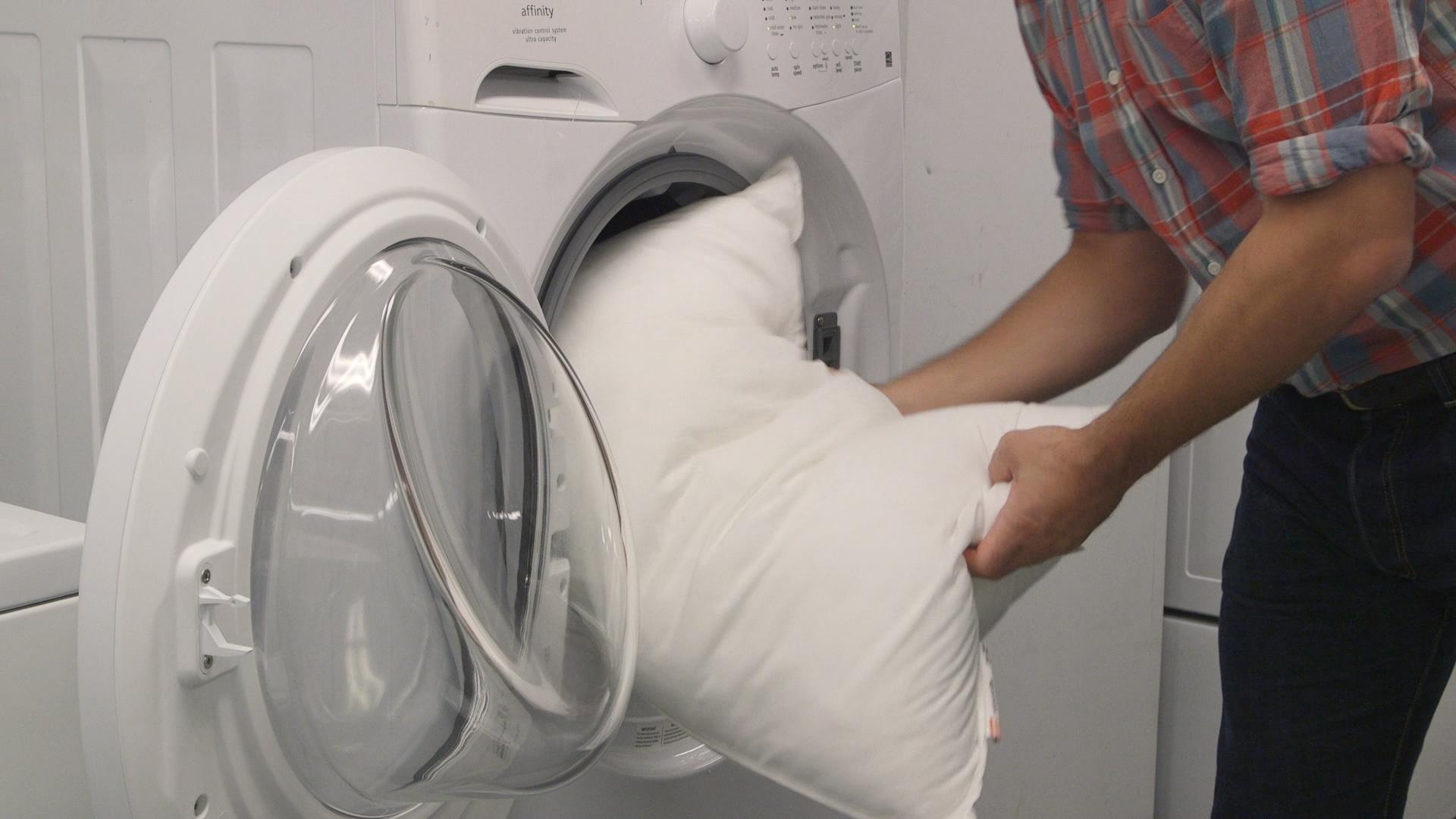 How to wash large pillows