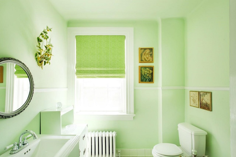 The colors that best combine with mint green in walls and decoration