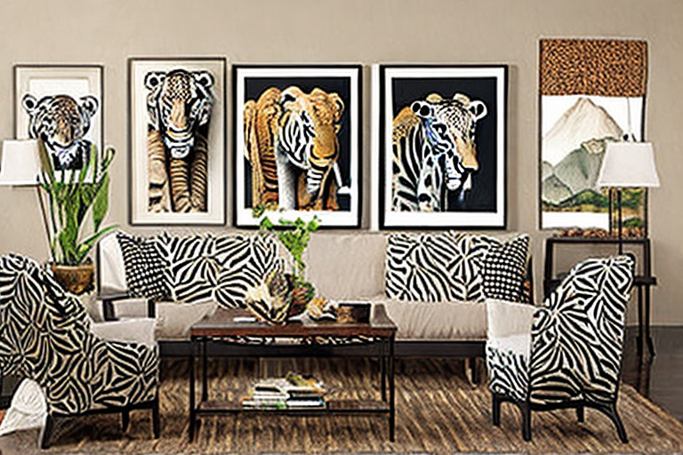 Prints for safari room design