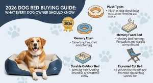 Orthopedic dog bed with high-density memory foam for joint support