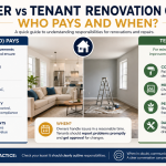 Landlord and tenant discussing renovation responsibility in rental agreement