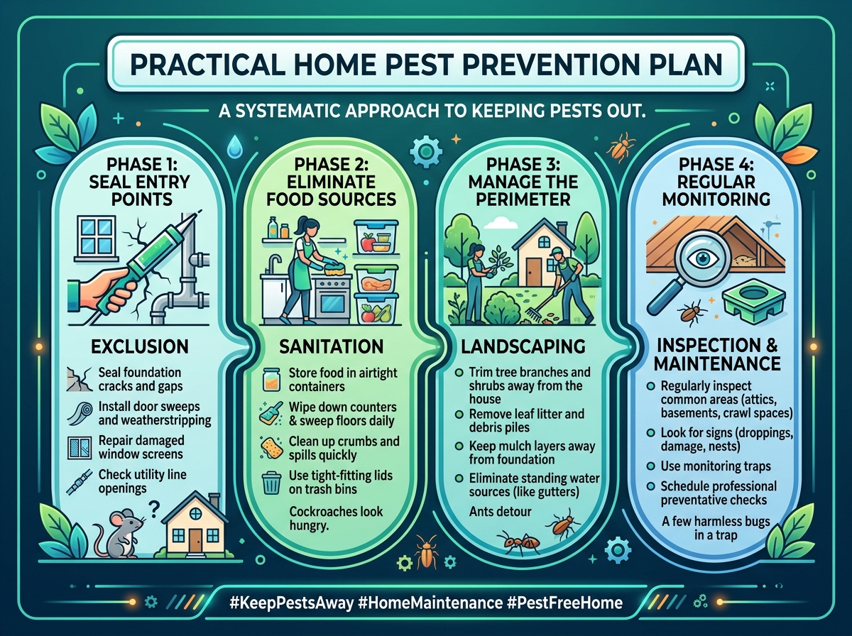 Keep pests out of your home for good! Discover simple, practical pest prevention strategies and easy maintenance tips to protect your space year-round.