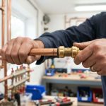 Installing a push-fit connector on copper heating pipe
